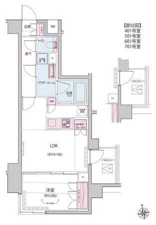 ＡＬＴＥＲＮＡ神楽坂Ⅱ（オルタナ神楽坂Ⅱ）の物件間取画像